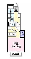 JR瀬戸大橋線 坂出駅 徒歩9分の賃貸アパート 1階1Kの間取り