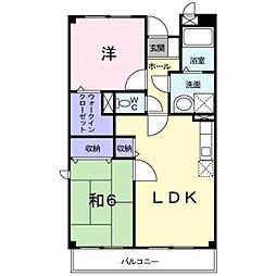 コンフォートマンション 2LDKの間取図画像