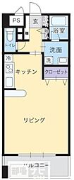 なかよしマンション林 1Kの間取図画像