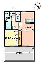 フィエスタ 1LDKの間取図画像