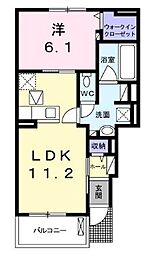 トライスター 1LDKの間取図画像