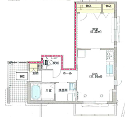 K'sclub2 1DKの間取図画像