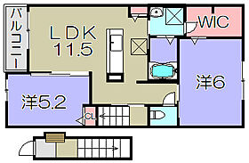 パラシオII  ｜ 滋賀県東近江市中小路町（賃貸アパート2LDK・2階・56.78㎡） その2