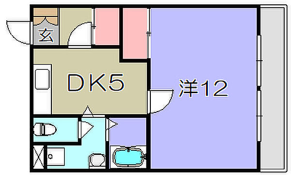 ヴィラ・シメノ ｜滋賀県東近江市中小路町(賃貸マンション1DK・1階・43.20㎡)の写真 その2