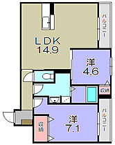 グランロシェ－Y  ｜ 滋賀県愛知郡愛荘町川原（賃貸マンション2LDK・3階・61.98㎡） その2