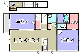 NKプラス  ｜ 滋賀県東近江市五個荘竜田町（賃貸アパート2LDK・2階・51.21㎡） その2