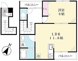 アンロジュモンエムズ 1LDKの間取図画像