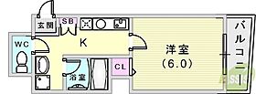 オーシャンビュー湊町 602 ｜ 兵庫県神戸市兵庫区湊町1丁目17-8（賃貸マンション1K・6階・21.50㎡） その2