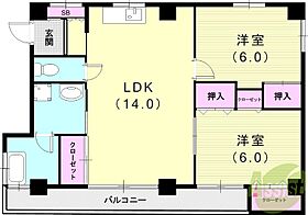 真弓ビル  ｜ 兵庫県神戸市中央区中島通1丁目3-10（賃貸マンション2LDK・3階・59.07㎡） その2