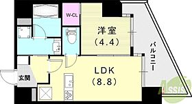 リノスタイル神戸下山手  ｜ 兵庫県神戸市中央区下山手通6丁目（賃貸マンション1LDK・8階・33.00㎡） その2