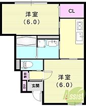 ハピネス・サイノ  ｜ 兵庫県神戸市北区鹿の子台北町5丁目2-10（賃貸アパート1LDK・1階・38.76㎡） その2