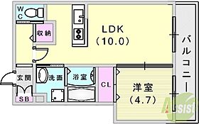 プロヴァンス壱番館  ｜ 兵庫県神戸市兵庫区石井町3丁目（賃貸アパート1LDK・1階・35.69㎡） その2