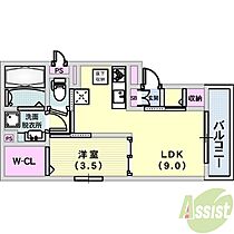 AQUILA上筒井  ｜ 兵庫県神戸市中央区上筒井通6丁目（賃貸アパート1LDK・1階・35.42㎡） その2