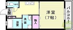 ドミール北鈴 1Kの間取図画像