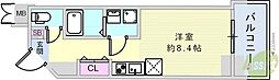 ワコーレヴィータ湊川公園 ワンルームの間取図画像
