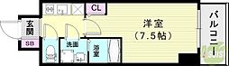 ソルテラスKOBE 1Kの間取図画像