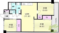 イスズハイツベル鈴蘭台西町2 3LDKの間取図画像