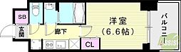 プレサンスハーバーランドアンド・シー 1Kの間取図画像