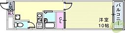 ラルゴ永沢 1DKの間取図画像