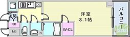 エスリード神戸ハーバーテラス 1Kの間取図画像