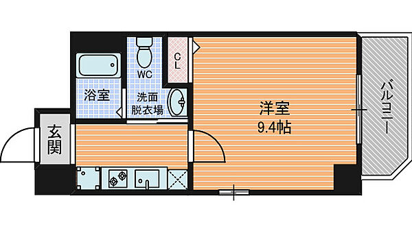 ヴィラタワー谷町 ｜大阪府大阪市中央区徳井町２丁目(賃貸マンション1K・5階・29.36㎡)の写真 その2