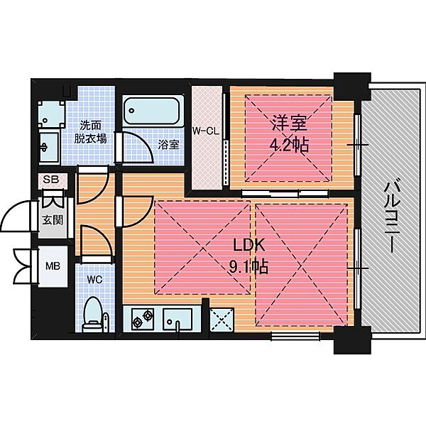 ノルデンタワー南森町プレミアム ｜大阪府大阪市北区東天満１丁目(賃貸マンション1LDK・16階・34.66㎡)の写真 その2