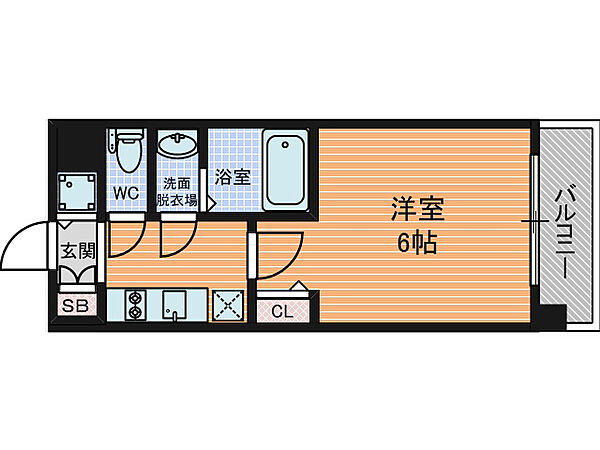 ドルチェヴィータ北浜 ｜大阪府大阪市中央区東高麗橋(賃貸マンション1K・6階・20.93㎡)の写真 その2