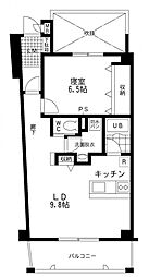 ゼフィルスＢ棟 3階1LDKの間取り