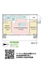 ドゥーエ王子神谷 2LDKの間取図画像