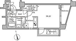 RESIDIA大井町2 ワンルームの間取図画像