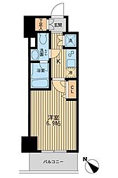 RESIDIA蒲田3 1Kの間取図画像