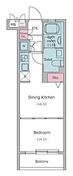 RESIDIA笹塚 1DKの間取図画像