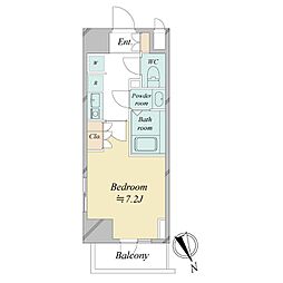 RESIDIA日本橋馬喰町2 1Kの間取図画像
