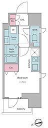 レジディア大森2 ワンルームの間取図画像