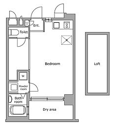 レジディア代々木2 ワンルームの間取図画像