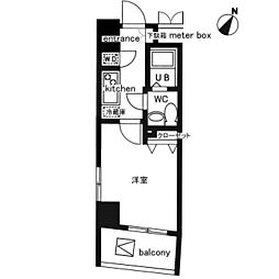 レジディア日本橋人形町2 1Kの間取図画像