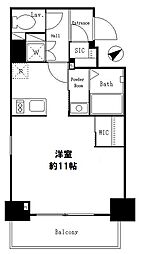 レジディア麻布十番2 ワンルームの間取図画像