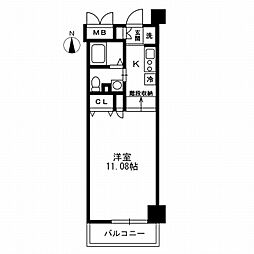 RESIDIA上野御徒町 ワンルームの間取図画像