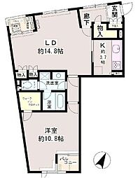 パティオス11番街 1LDKの間取図画像