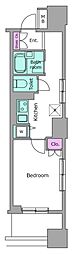 レジディア日本橋馬喰町 1Kの間取図画像