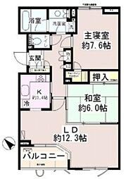 パティオス16番街 2LDKの間取図画像