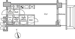 RESIDIA大井町2 ワンルームの間取図画像