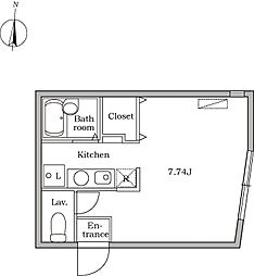 RESIDIA池上A棟 ワンルームの間取図画像