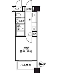 エスト茨木 1Kの間取図画像