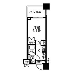 レジディア錦糸町 1Kの間取図画像