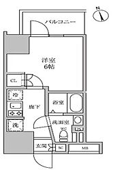レジディア蒲田4 1Kの間取図画像