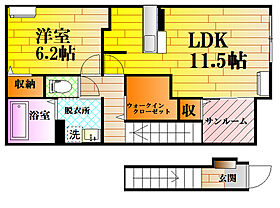 ドエルF・T・KVI番館  ｜ 広島県広島市安佐北区三入6丁目（賃貸アパート1LDK・1階・50.96㎡） その2