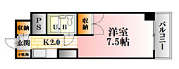 GRADO可部 1Kの間取図画像