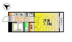 ネオコーポ桂 1Kの間取図画像