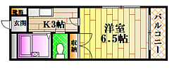 ソギモトビル 1Kの間取図画像